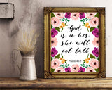 Quote Framed Print Available Psalm Canvas Print Available Quote Holy Book Art Psalm Holy Book Print Quote Printed Psalm Bible Pink Flowers - Digital Download