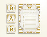 What's In The Bag Baby Shower What's In The Bag Royal Baby Shower What's In The Bag Gold White Baby Shower Gold What's In The Bag Y9MQF - Digital Product