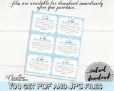 Little Lamb Baby shower boy BRING A BOOK insert cards printable sheep blue theme, digital files, jpg pdf, instant download - fa001