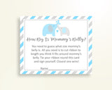Mommy's Belly Baby Shower Mommy's Belly Elephant Baby Shower Mommy's Belly Blue Gray Baby Shower Elephant Mommy's Belly pdf jpg party C0U64 - Digital Product