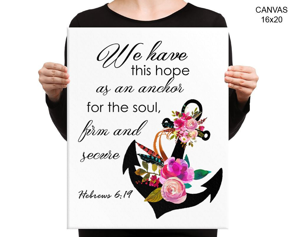 Hebrews Print, Beautiful Wall Art with Frame and Canvas options available Faith Decor