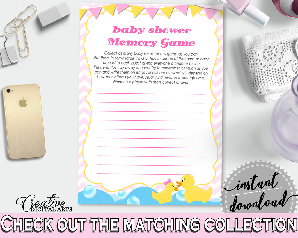 Memory Game Baby Shower Memory Game Rubber Duck Baby Shower Memory Game Baby Shower Rubber Duck Memory Game Purple Pink party ideas rd001
