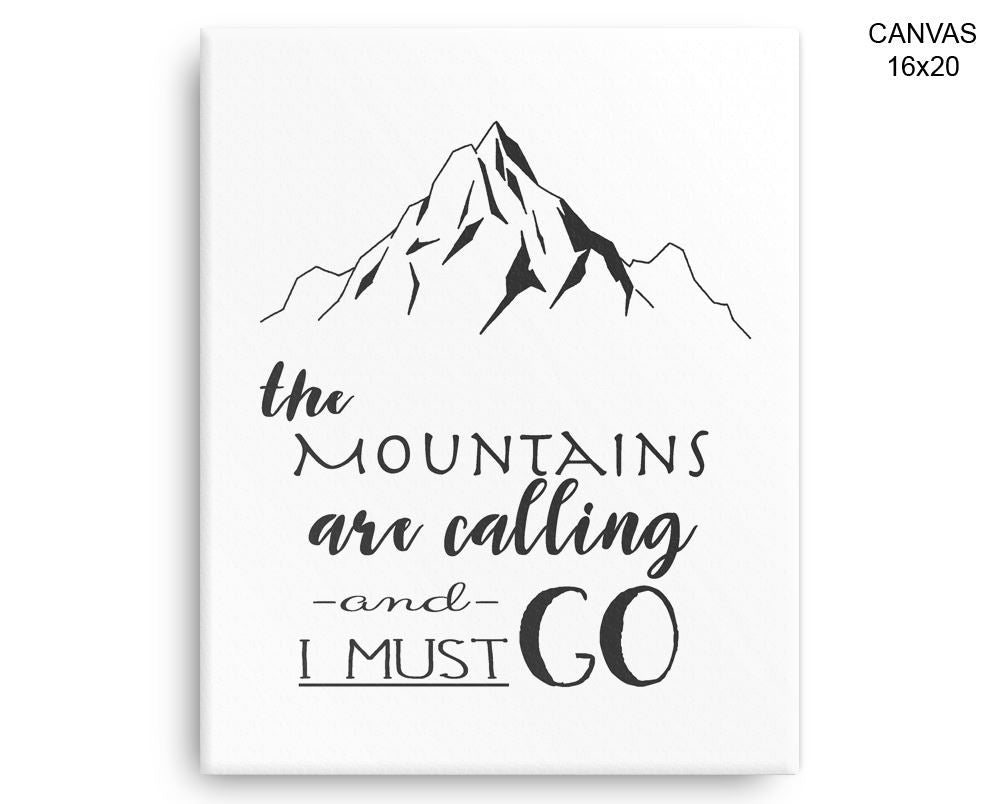 Mountains Print, Beautiful Wall Art with Frame and Canvas options available Adventure Decor