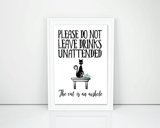 Wall Art Asshole Cat Digital Print Asshole Cat Poster Art Asshole Cat Wall Art Print Asshole Cat Living Room Art Asshole Cat Living Room - Digital Download