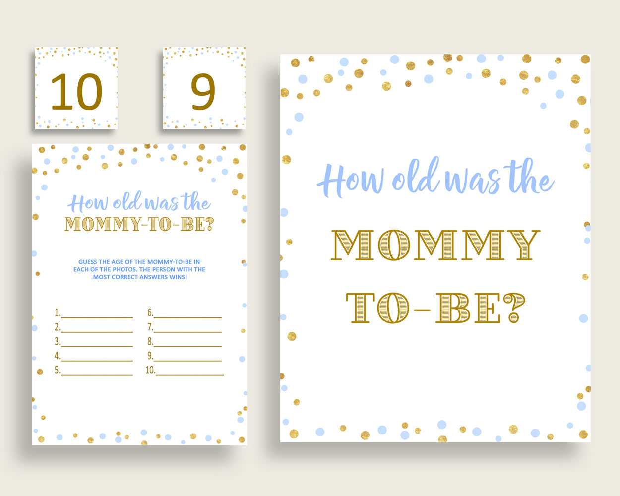 How Old Was Mommy Baby Shower How Old Was Mommy Confetti Baby Shower How Old Was Mommy Blue Gold Baby Shower Confetti How Old Was cb001