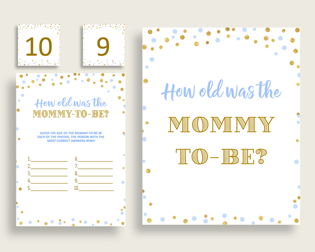 How Old Was Mommy Baby Shower How Old Was Mommy Confetti Baby Shower How Old Was Mommy Blue Gold Baby Shower Confetti How Old Was cb001