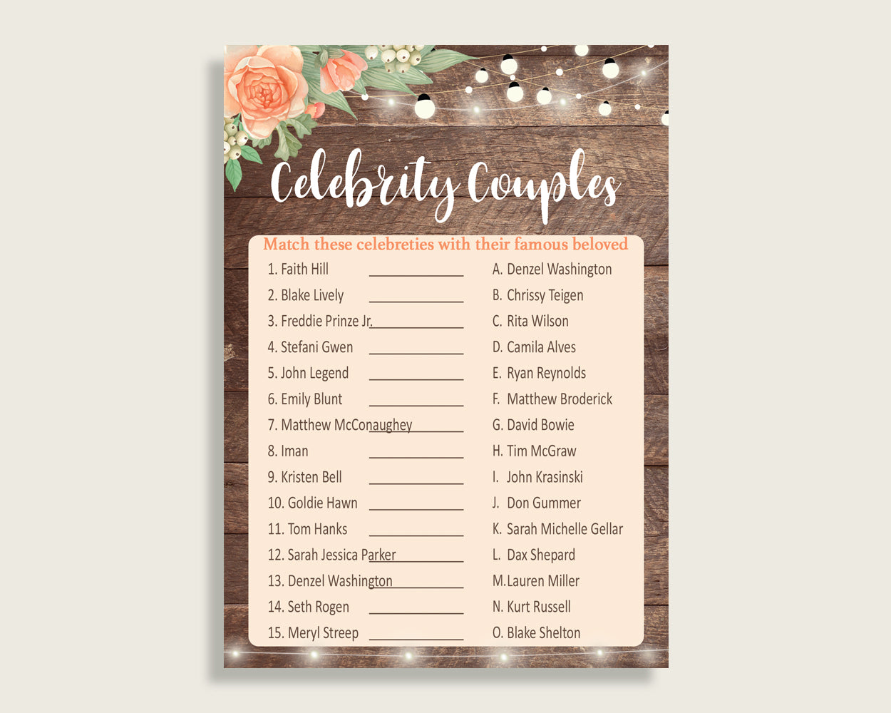 Celebrity Couples Bridal Shower Celebrity Couples Rustic Bridal Shower Celebrity Couples Bridal Shower Flowers Celebrity Couples Brown SC4GE