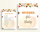 Wishes For Baby Baby Shower Wishes For Baby Autumn Baby Shower Wishes For Baby Baby Shower Pumpkin Wishes For Baby Orange Brown shower OALDE - Digital Product