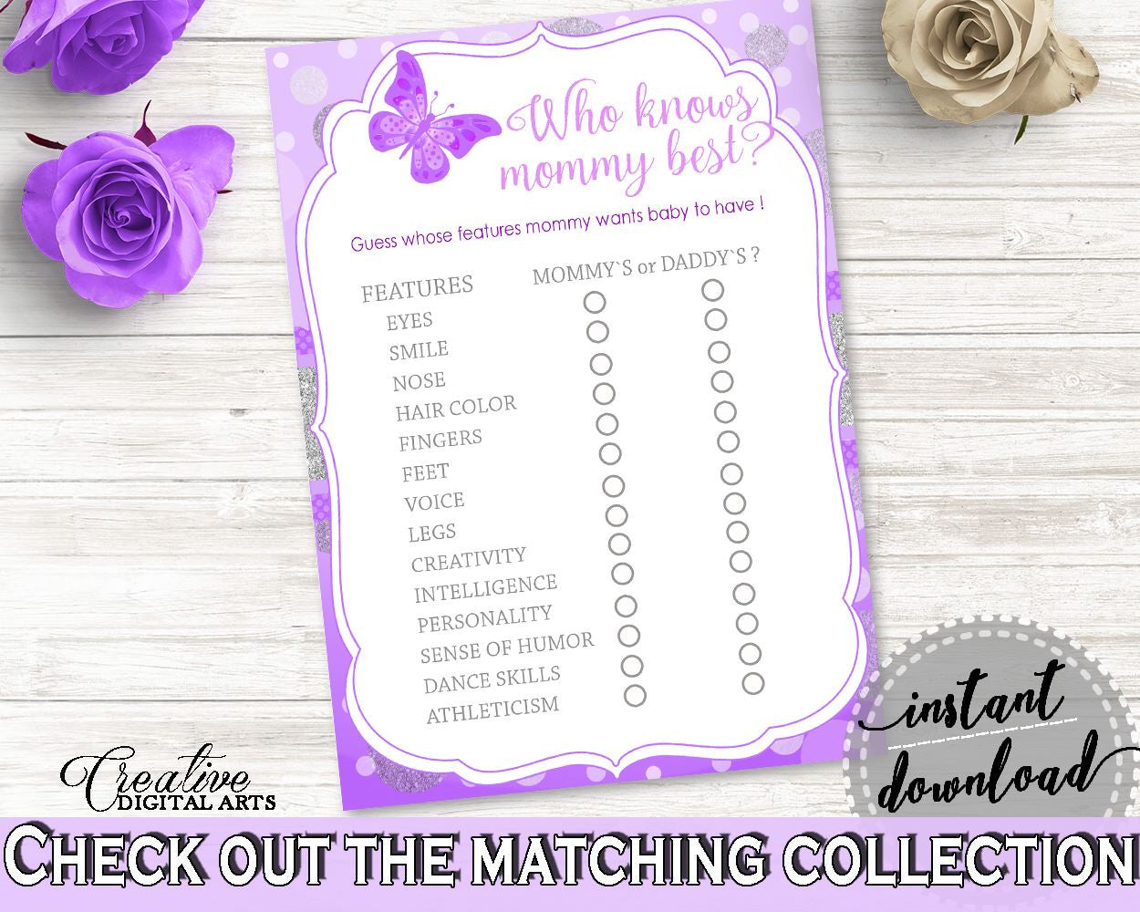 Who Knows Mommy Best Baby Shower Who Knows Mommy Best Butterfly Baby Shower Who Knows Mommy Best Baby Shower Butterfly Who Knows Mommy 7AANK - Digital Product