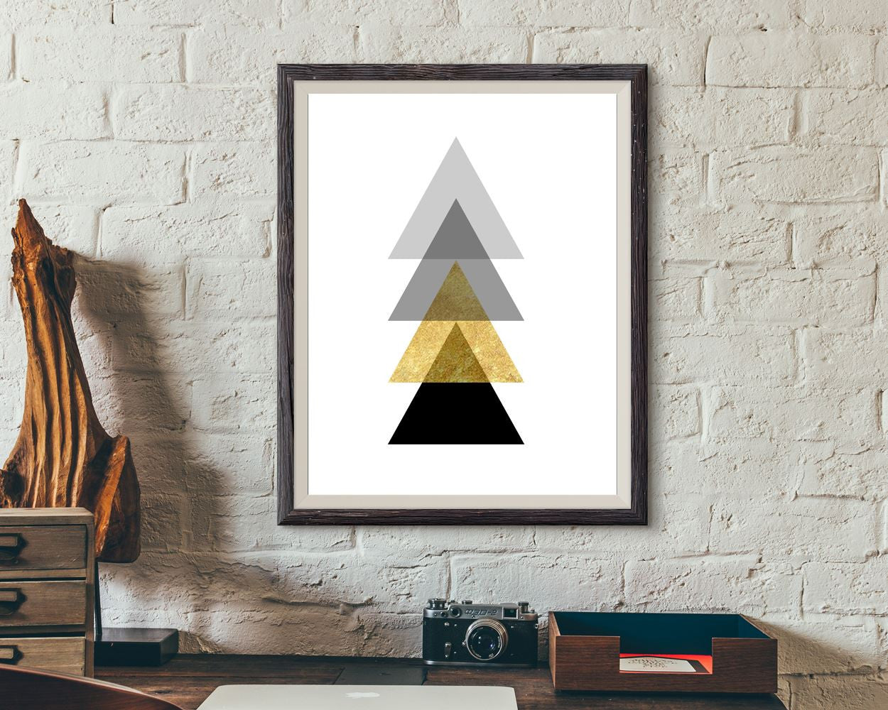 Wall Art Geometric Triangle Digital Print Geometric Triangle Poster Art Geometric Triangle Wall Art Print Geometric Triangle Office Art - Digital Download