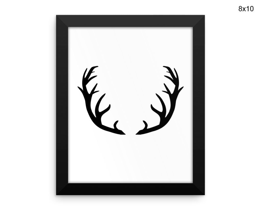 Antlers Print, Beautiful Wall Art with Frame and Canvas options available  Decor