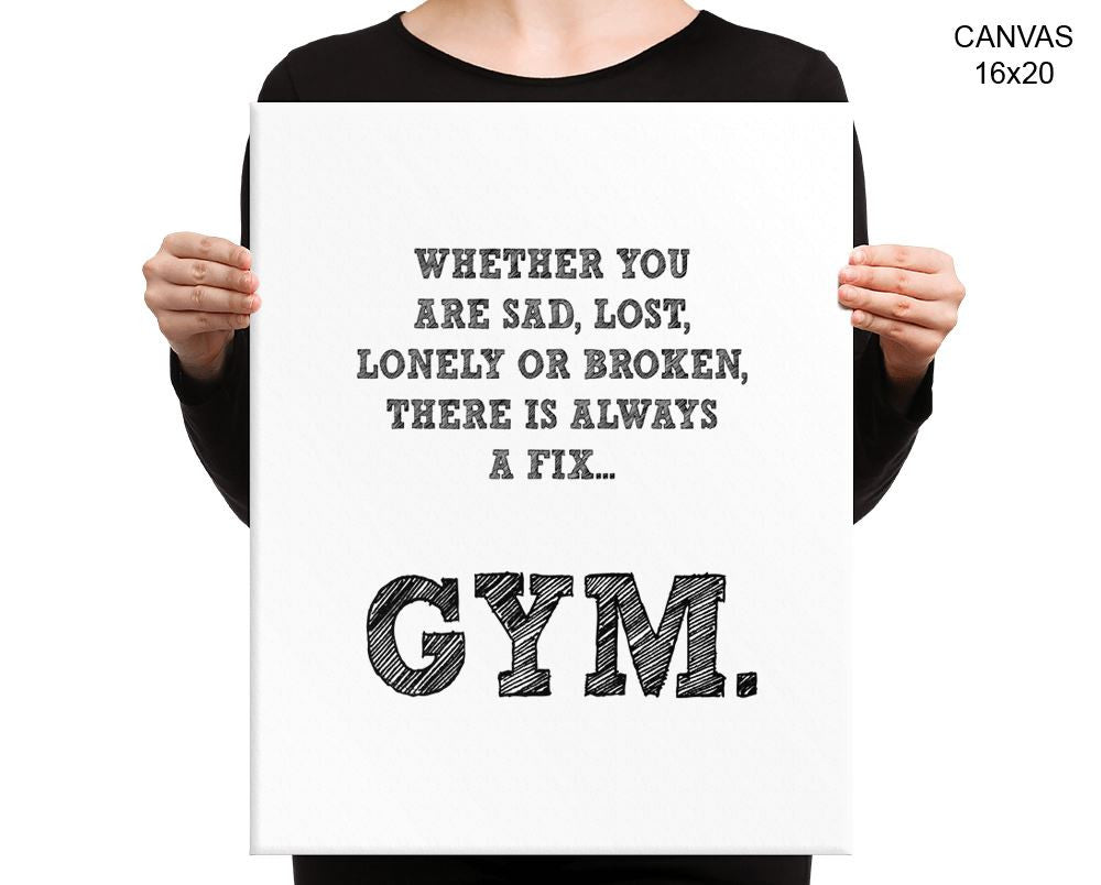 Gym Print, Beautiful Wall Art with Frame and Canvas options available Gym Decor