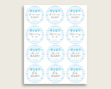 Chevron Cupcake Toppers, Blue White Cupcake Wrappers, Toppers Wrappers Baby Shower Boy, Instant Download, Stripy Lines Zig Zag Theme cbl01