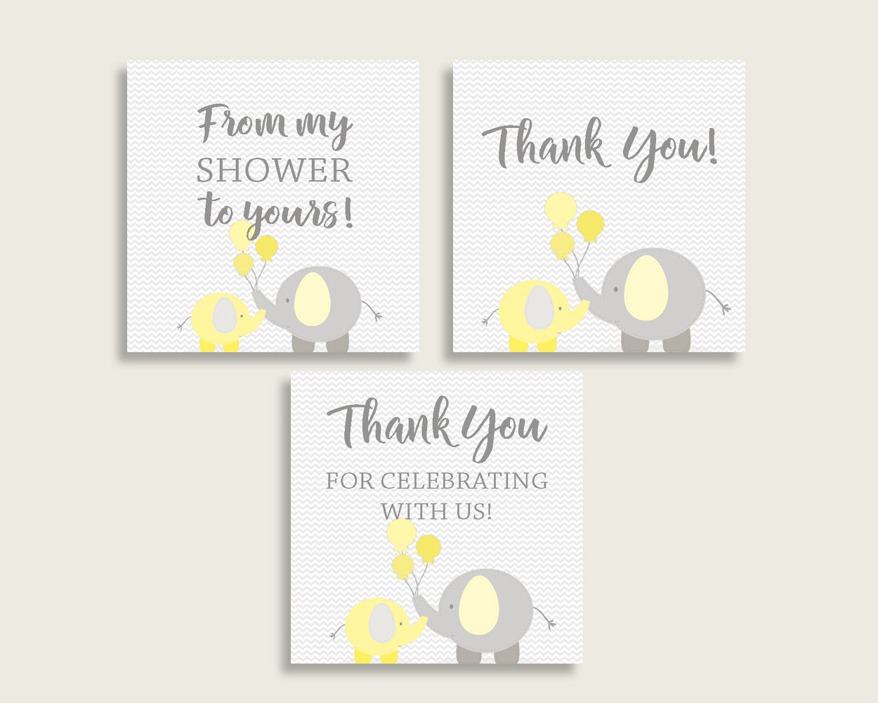 Thank You Tags Baby Shower Thank You Tags Yellow Baby Shower Thank You Tags Baby Shower Elephant Thank You Tags Yellow Gray pdf jpg W6ZPZ