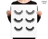 Eyelashes Print, Beautiful Wall Art with Frame and Canvas options available Beauty Decor