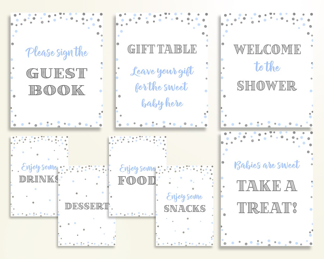 Table Signs Baby Shower Table Signs Blue And Silver Baby Shower Table Signs Blue Silver Baby Shower Blue And Silver Table Signs OV5UG - Digital Product