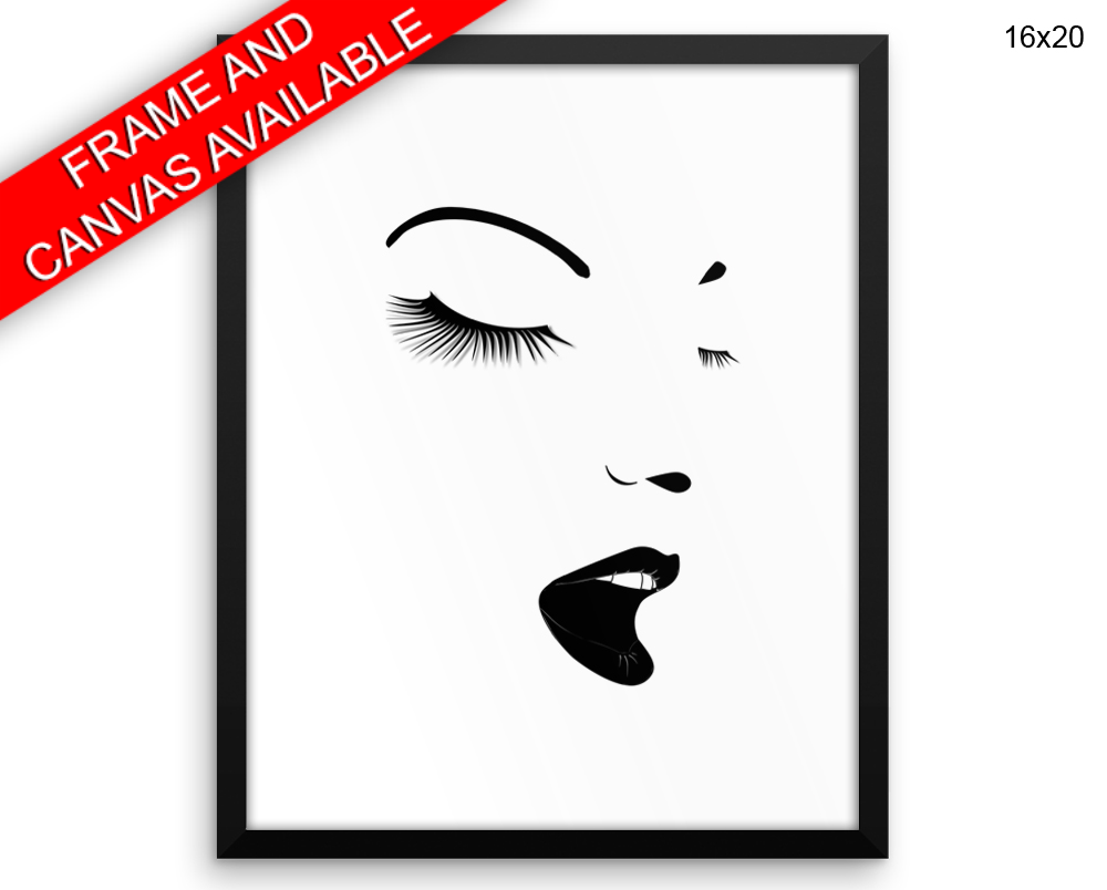 Makeup Print, Beautiful Wall Art with Frame and Canvas options available Beauty Decor