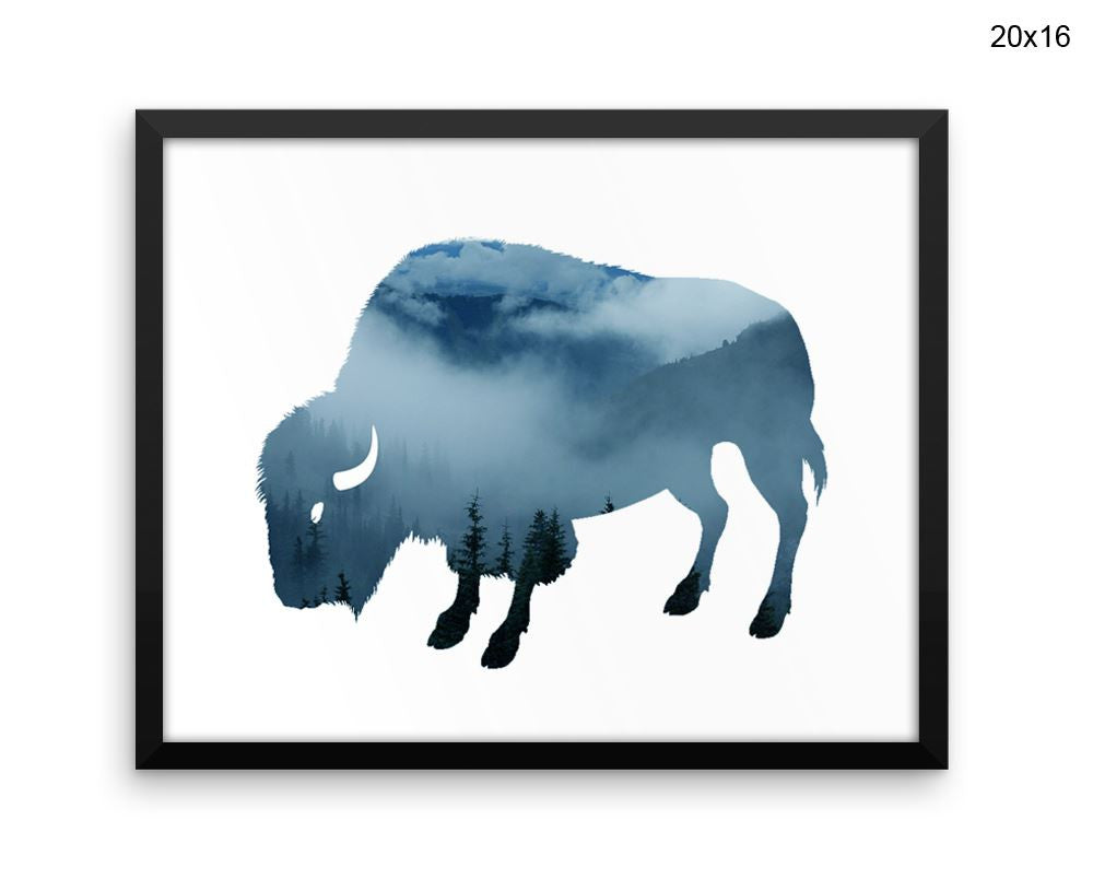 Buffalo Print, Beautiful Wall Art with Frame and Canvas options available Wildlife Decor