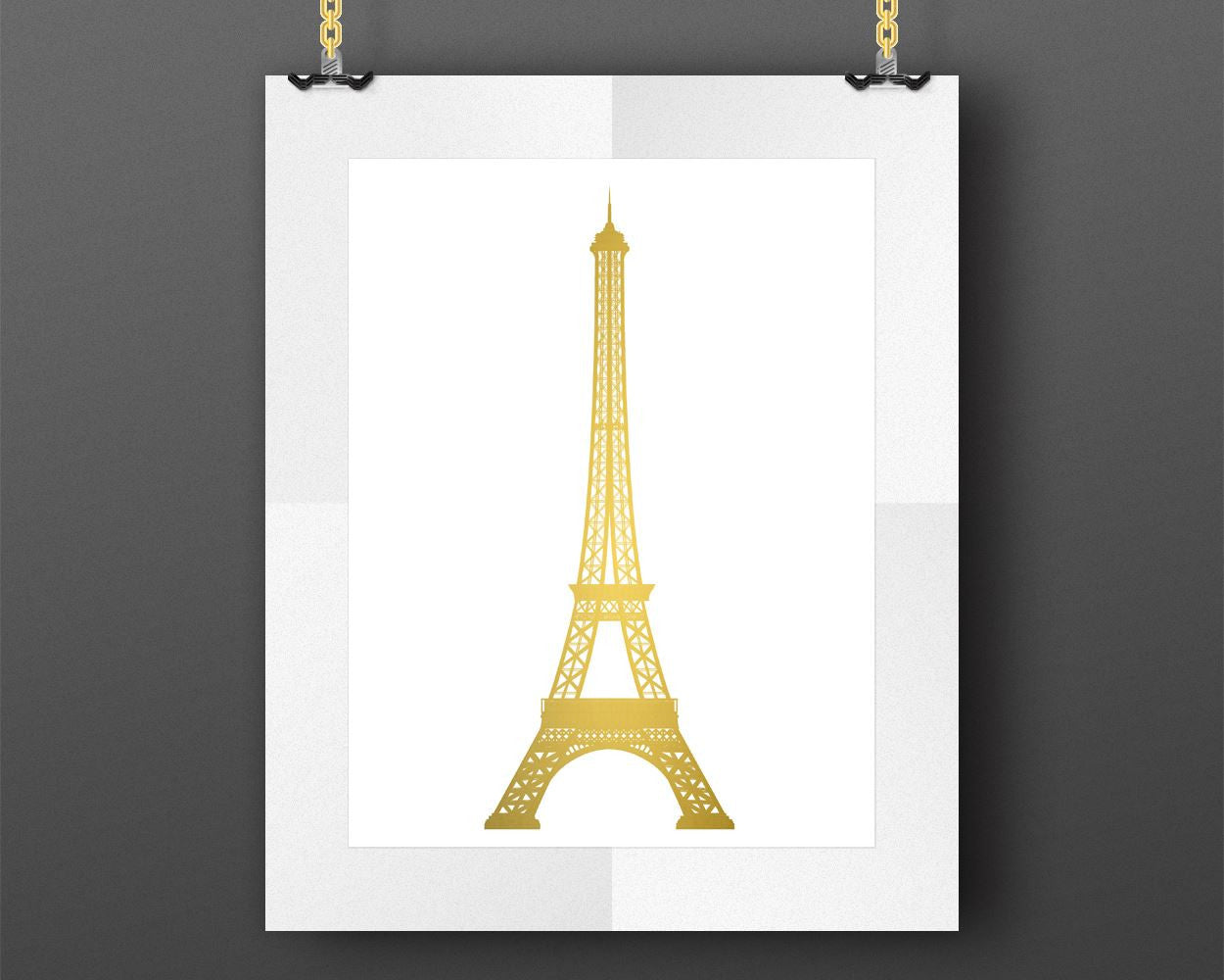 Wall Art Eiffel Tower Digital Print Eiffel Tower Poster Art Eiffel Tower Wall Art Print Eiffel Tower  Wall Decor Eiffel Tower gold art decor - Digital Download