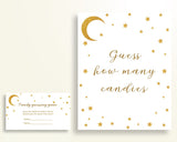 Candy Guessing Baby Shower Candy Guessing Stars Baby Shower Candy Guessing Baby Shower Stars Candy Guessing Gold White digital print RKA6V - Digital Product