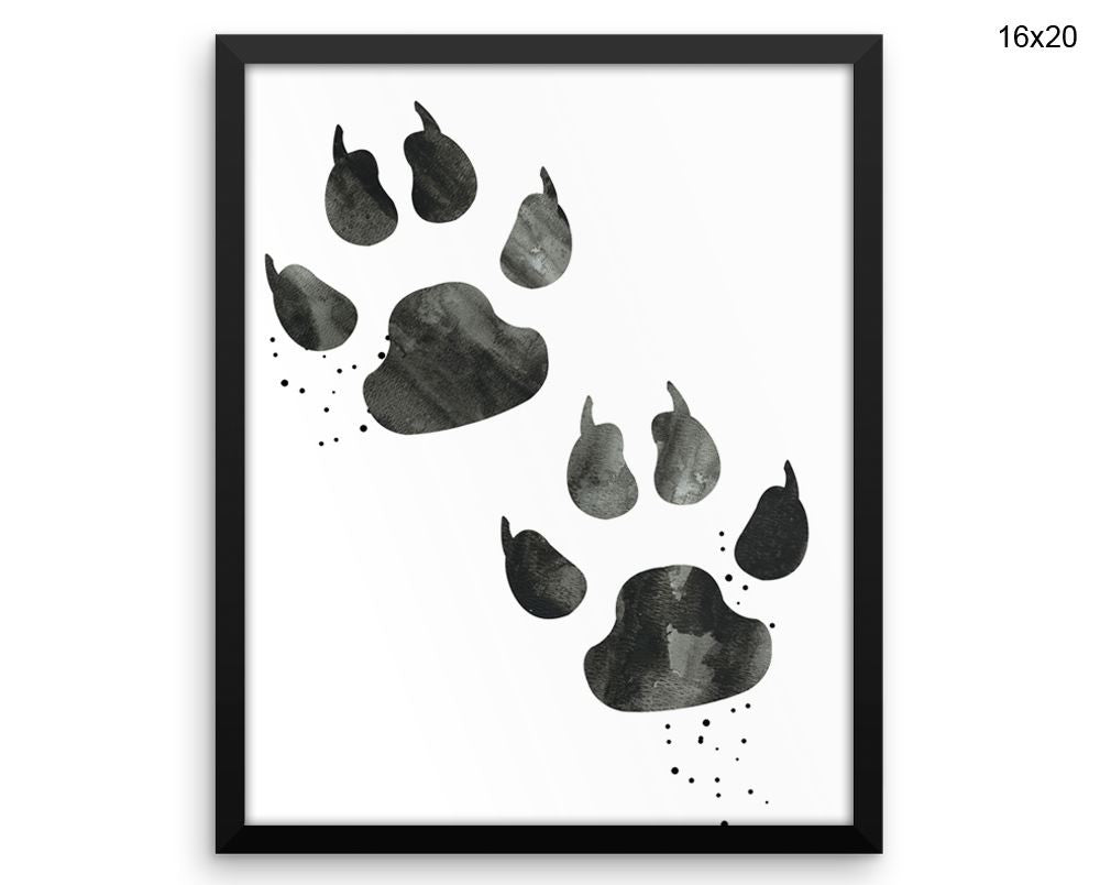 Bear Paw Print, Beautiful Wall Art with Frame and Canvas options available Living Room Decor