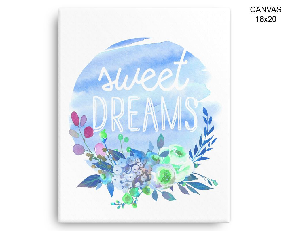 Sweet Dreams Print, Beautiful Wall Art with Frame and Canvas options available Nursery Decor