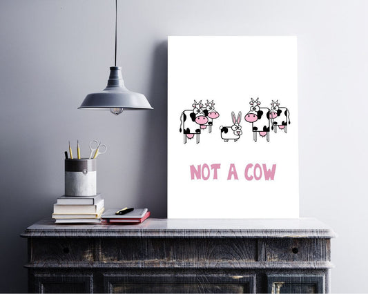 Wall Art Cow Digital Print Denial Poster Art Cow Wall Art Print Denial Office Art Denial Office Print Cow Wall Decor Cow different - Digital Download