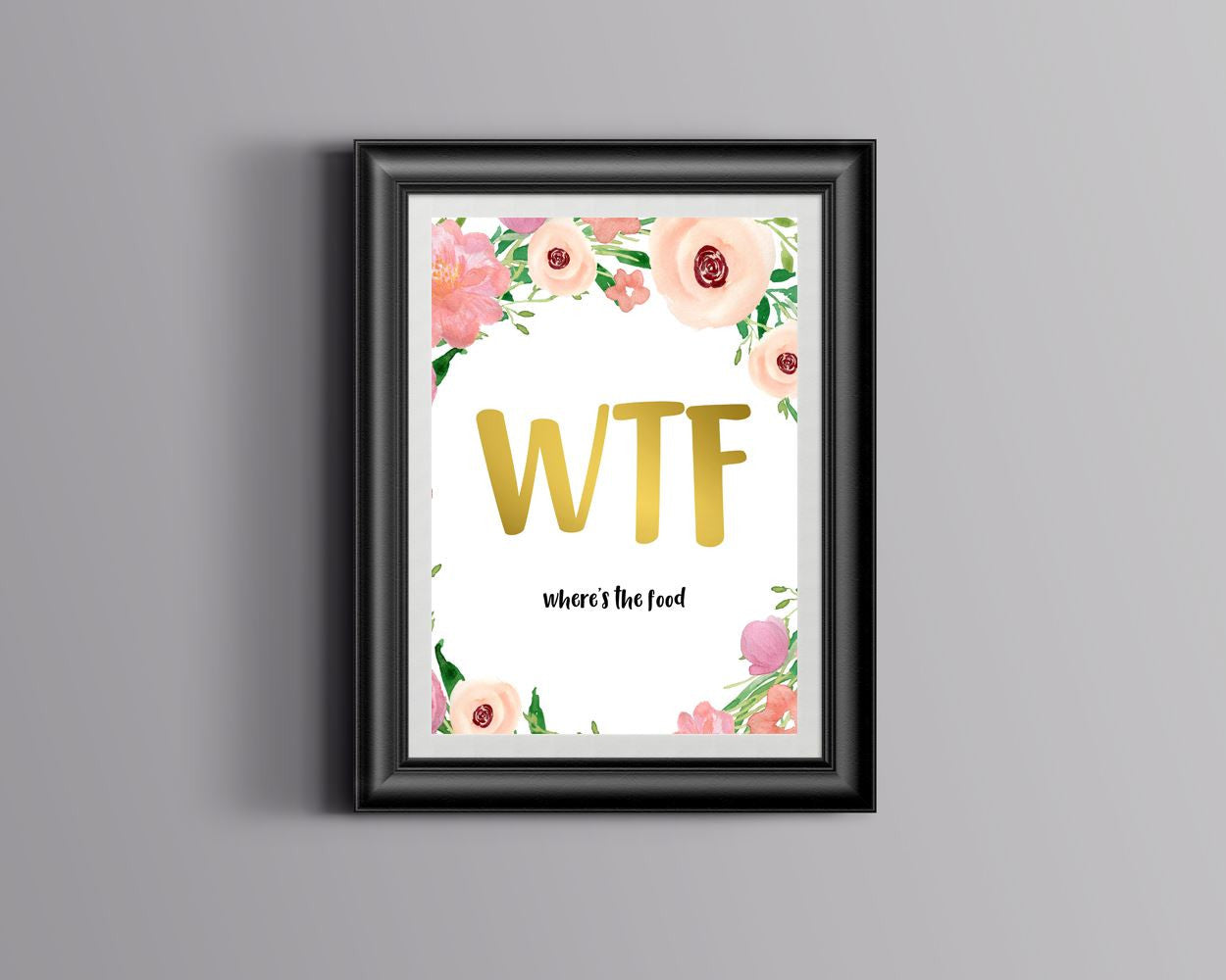 Wall Art Food Digital Print Kitchen Poster Art Food Wall Art Print Kitchen  Wall Decor Food wtf print where is the food funny kitchen art - Digital Download