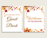Table Signs Bridal Shower Table Signs Fall Bridal Shower Table Signs Bridal Shower Autumn Table Signs Brown Yellow party theme YCZ2S