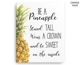 Pineapple Print, Beautiful Wall Art with Frame and Canvas options available Inspiring Decor