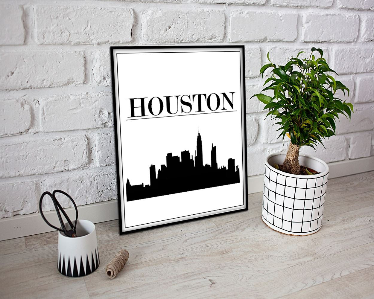 Wall Art Houston Skyline Digital Print Houston Skyline Poster Art Houston Skyline Wall Art Print Houston Skyline  Wall Decor Houston Skyline - Digital Download