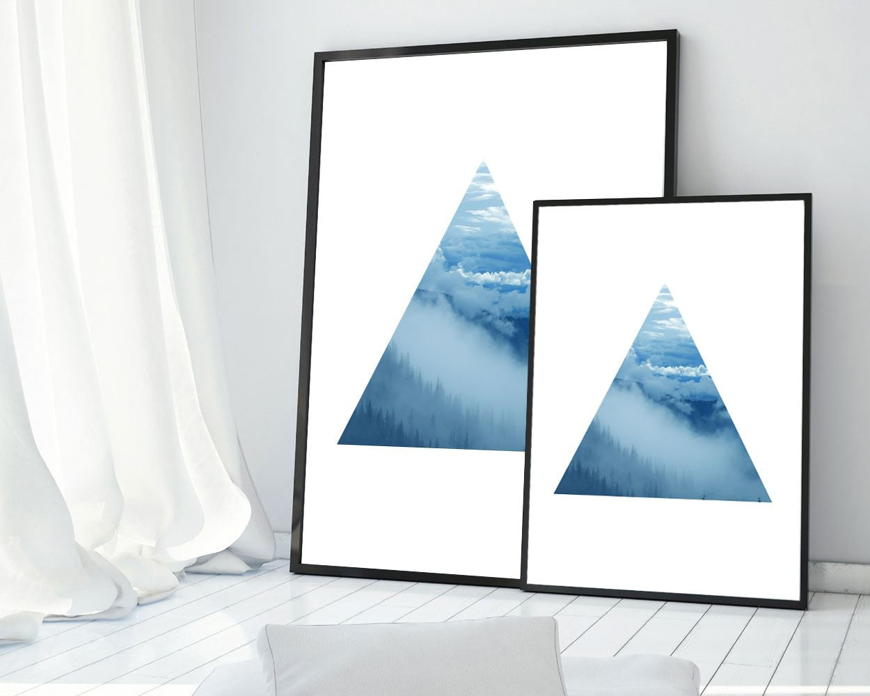 Fog Prints Wall Art Triangle Digital Download Fog Bedroom Art Triangle Bedroom Print Fog Instant Download Triangle Frame And Canvas - Digital Download