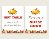 Table Signs Baby Shower Table Signs Fall Baby Shower Table Signs Baby Shower Pumpkin Table Signs Orange Brown digital download BPK3D - Digital Product