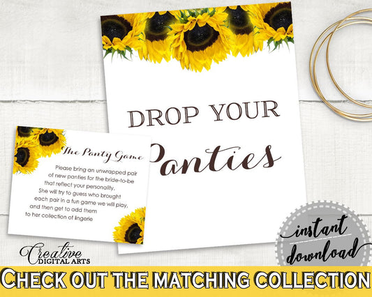 Drop Your Panties Bridal Shower Drop Your Panties Sunflower Bridal Shower Drop Your Panties Bridal Shower Sunflower Drop Your Panties SSNP1 - Digital Product