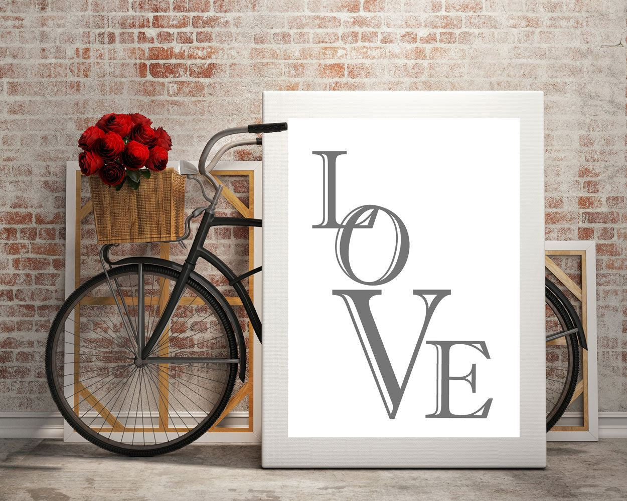 Wall Decor Love Printable Love Prints Love Sign Love Bedroom Art Love Bedroom Print Love Printable Art Love typography romantic letters - Digital Download