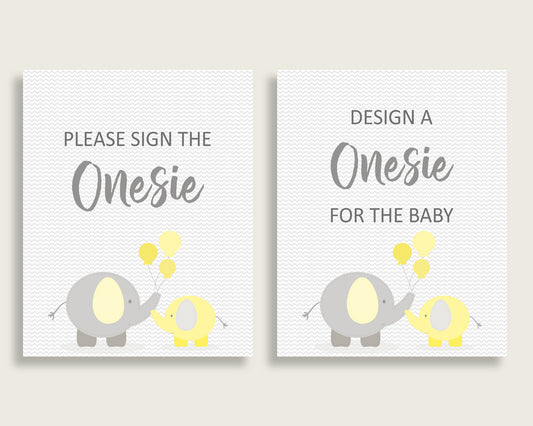 Sign The Onesie Baby Shower Design A Onesie Yellow.Elephant Baby Shower Sign The Onesie Baby Shower Yellow.Elephant Design A Onesie W6ZPZ