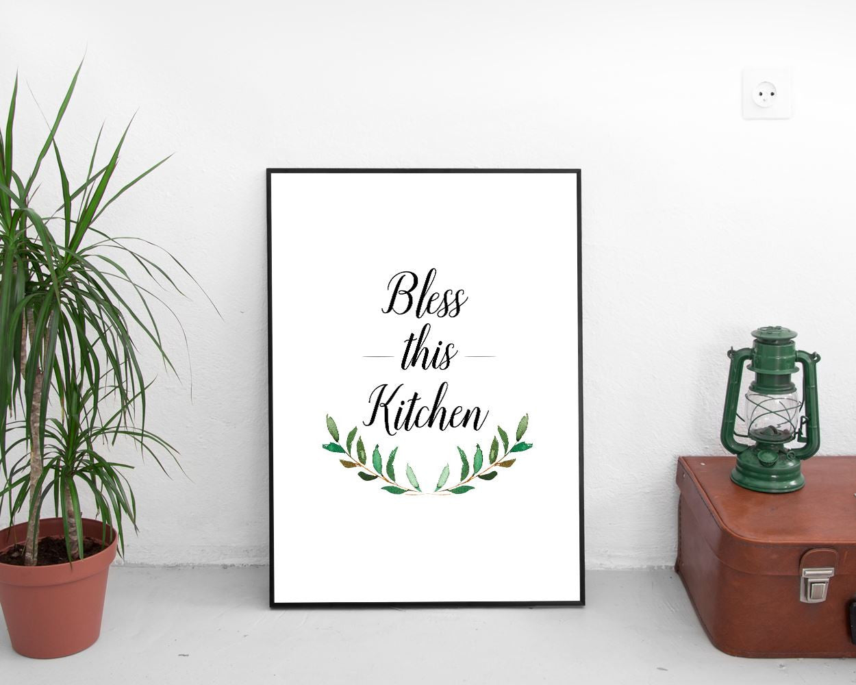 Wall Decor Bless Printable Bless Prints Bless Sign Bless Kitchen Art Bless Kitchen Print Bless Printable Art Bless Floral Quote Bless - Digital Download