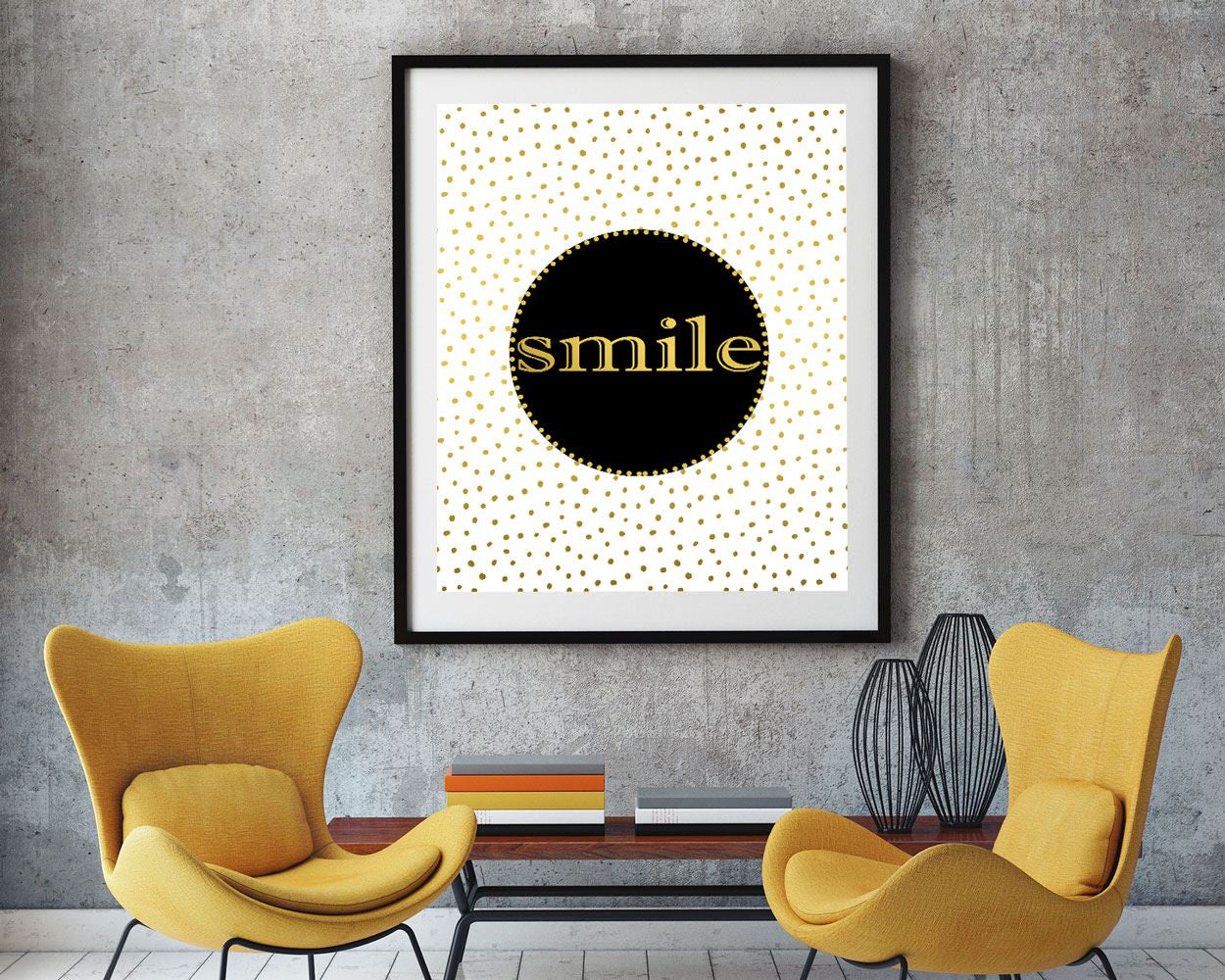 Wall Art Confetti Digital Print Smile Poster Art Confetti Wall Art Print Smile  Wall Decor Confetti gold confetti print confetti nursery art - Digital Download