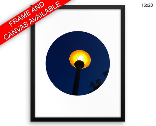 Street Lamp Print, Beautiful Wall Art with Frame and Canvas options available Streetlight Decor