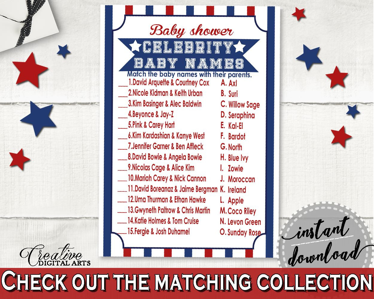 Celebrity Baby Names Baby Shower Celebrity Baby Names Baseball Baby Shower Celebrity Baby Names Baby Shower Baseball Celebrity Baby YKN4H - Digital Product