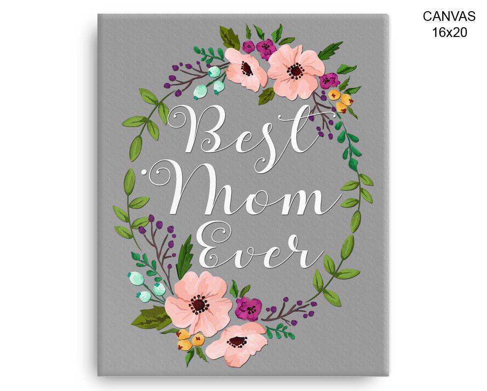 Mom Mommy Print, Beautiful Wall Art with Frame and Canvas options available Home Decor