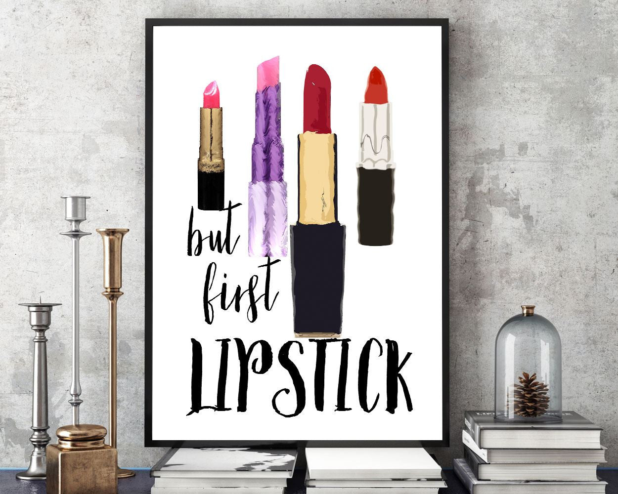 Wall Art Lipstick Digital Print Lipstick Poster Art Lipstick Wall Art Print Lipstick Fashion Art Lipstick Fashion Print Lipstick Wall Decor - Digital Download