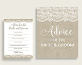 Advice Bridal Shower Advice Burlap And Lace Bridal Shower Advice Bridal Shower Burlap And Lace Advice Brown White party planning NR0BX