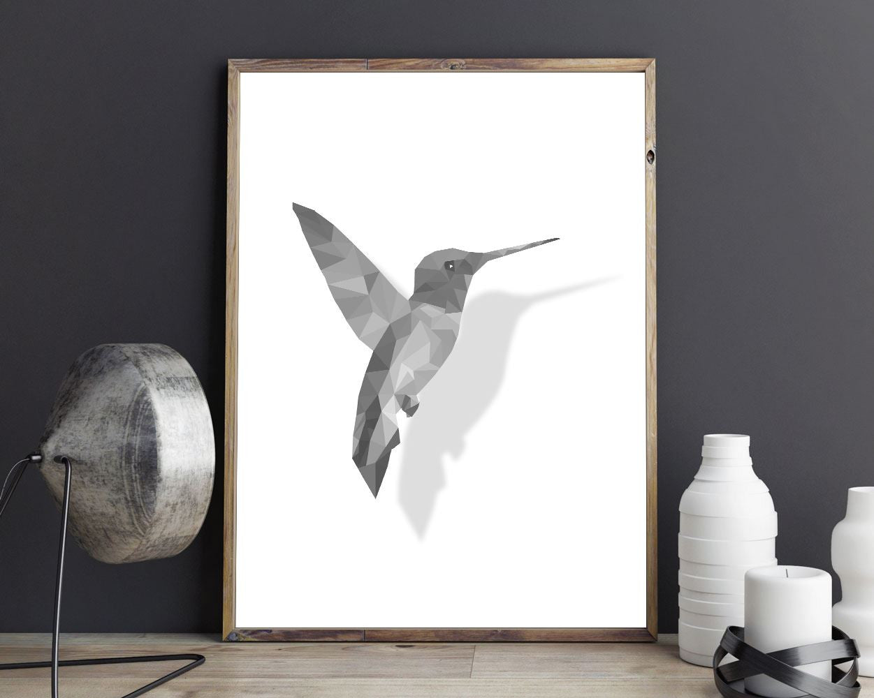 Wall Art Bird Digital Print Bird Poster Art Bird Wall Art Print Bird Low Poly Art Bird Low Poly Print Bird Wall Decor Bird Flying Humminbird - Digital Download