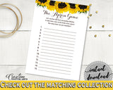 The Apron Game Bridal Shower The Apron Game Sunflower Bridal Shower The Apron Game Bridal Shower Sunflower The Apron Game Yellow White SSNP1 - Digital Product