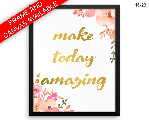 Today Inspire Print, Beautiful Wall Art with Frame and Canvas options available  Decor