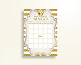 Bingo Baby Shower Bingo Royal Baby Shower Bingo Gold White Baby Shower Gold Bingo shower celebration paper supplies printable Y9MQF - Digital Product