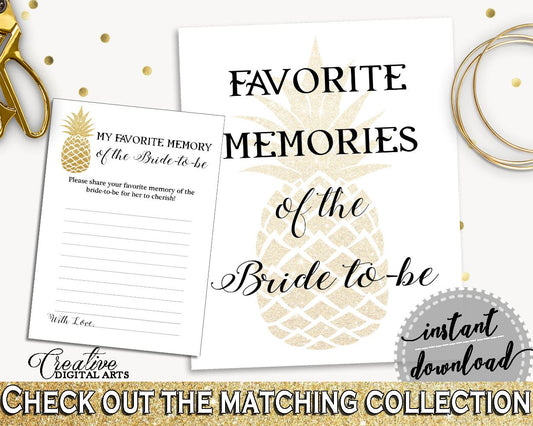 Favorite Memories Of The Bride To Be Bridal Shower Favorite Memories Of The Bride To Be Pineapple Bridal Shower Favorite Memories Of 86GZU - Digital Product