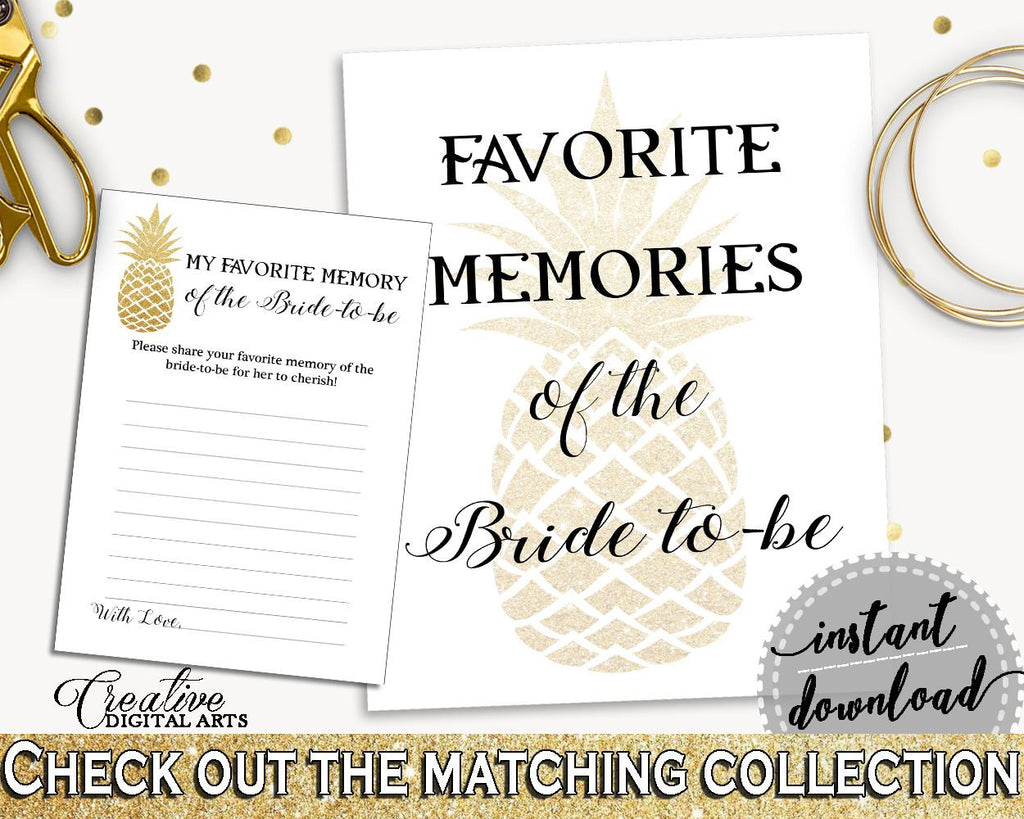 Favorite Memories Of The Bride To Be Bridal Shower Favorite Memories Of The Bride To Be Pineapple Bridal Shower Favorite Memories Of 86GZU - Digital Product