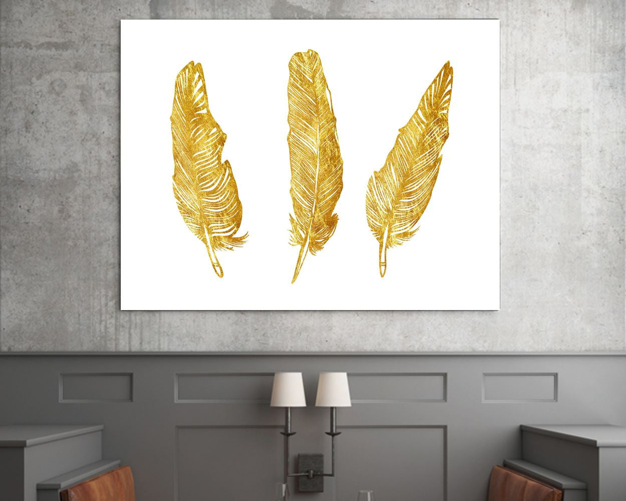 Wall Art Gold Digital Print Gold Poster Art Gold Wall Art Print Gold Feathers Art Gold Feathers Print Gold Wall Decor Gold tribal art print - Digital Download